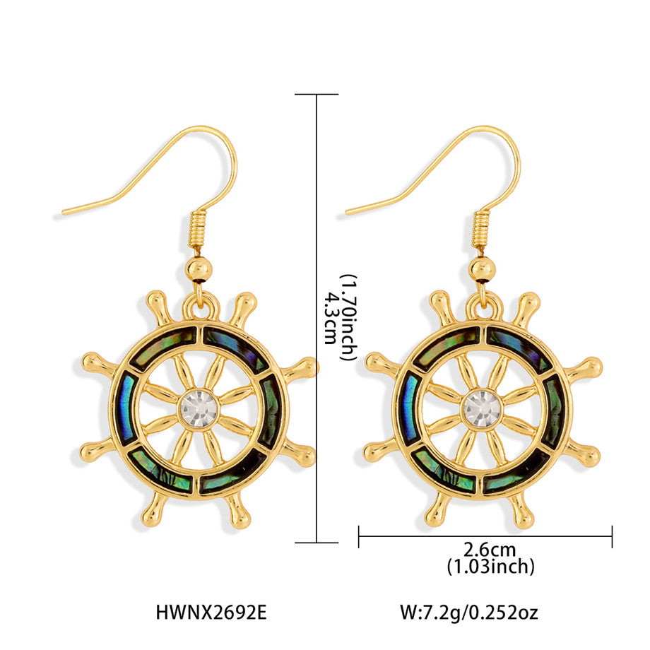Abalone Helm Earrings