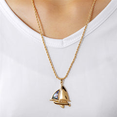 Sailboat With An Abalone Necklace