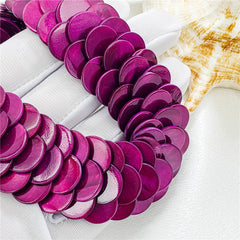 Fish Scale Shell Beads Necklace In Different Colors