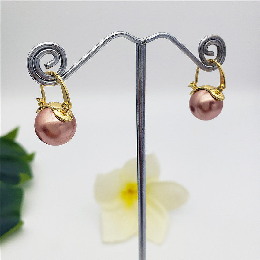 Pearl Hoop Earrings In Different Colors