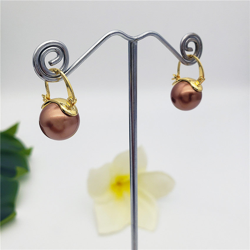 Pearl Hoop Earrings In Different Colors