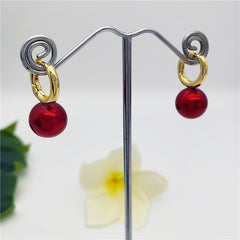 Pearl Hoop Circle Earrings In Different Colors