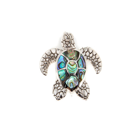 Turtle Pendant With Abalone Shell