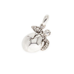 Baby Turtle Egg Hatching Pendant With A Bail On The Upper-Left Limb