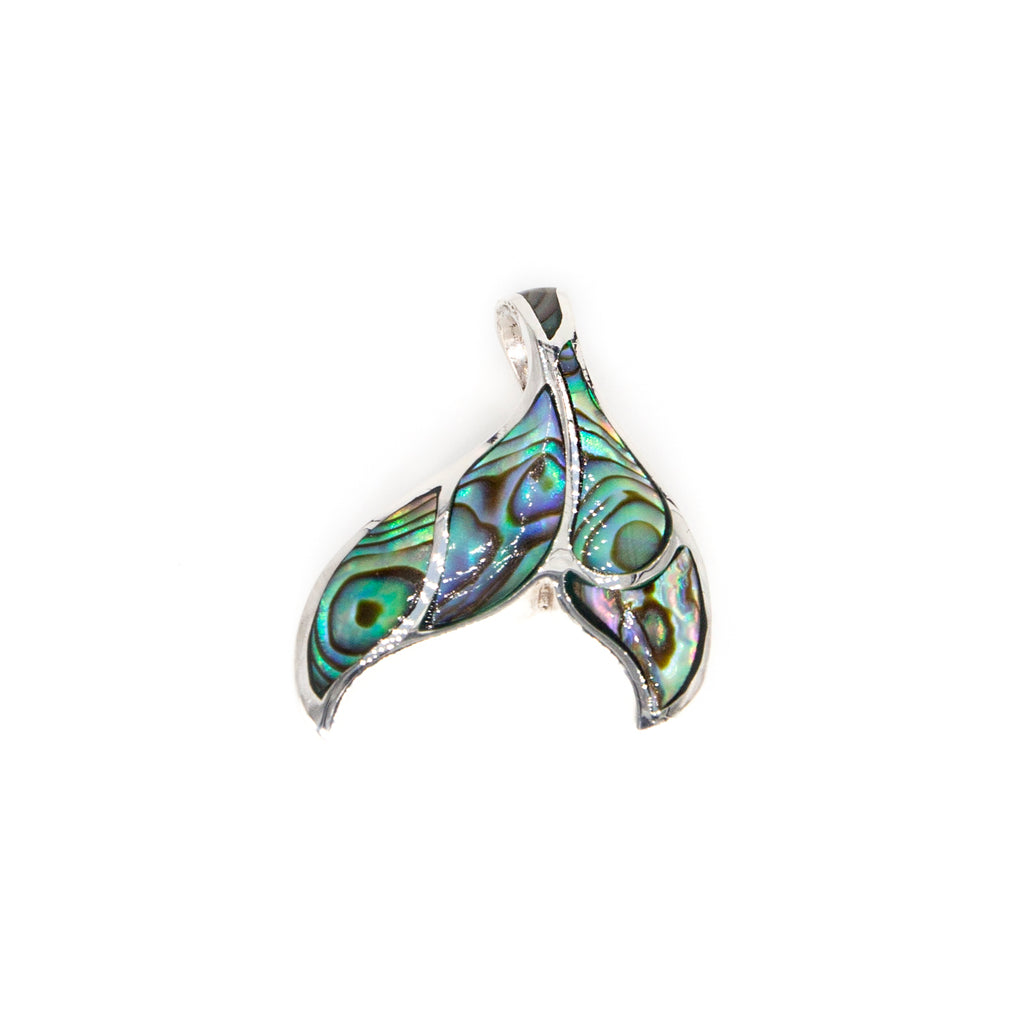 Abalone Shell Whale Tail Pendant