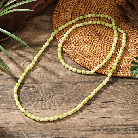 Hawaiian Green Pikake Flower Beads Necklace