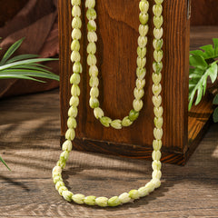 Hawaiian Green Pikake Flower Beads Necklace