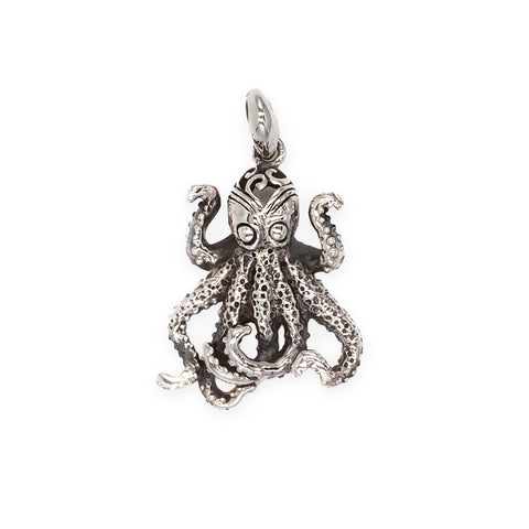 Oxidized Octopus Pendant In 3 Different Styles