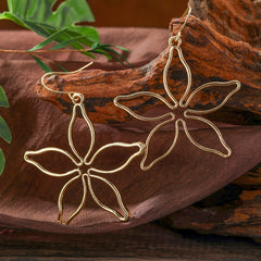 Hawaiian Flower Hook Earrings