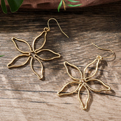 Hawaiian Flower Hook Earrings