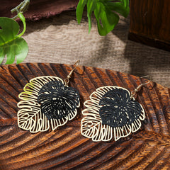 Double Hawaiian Monstera Leaf Earrings