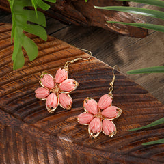 Hawaiian Flower Earrings With Pikake Flower Beads In 4 Different Colors