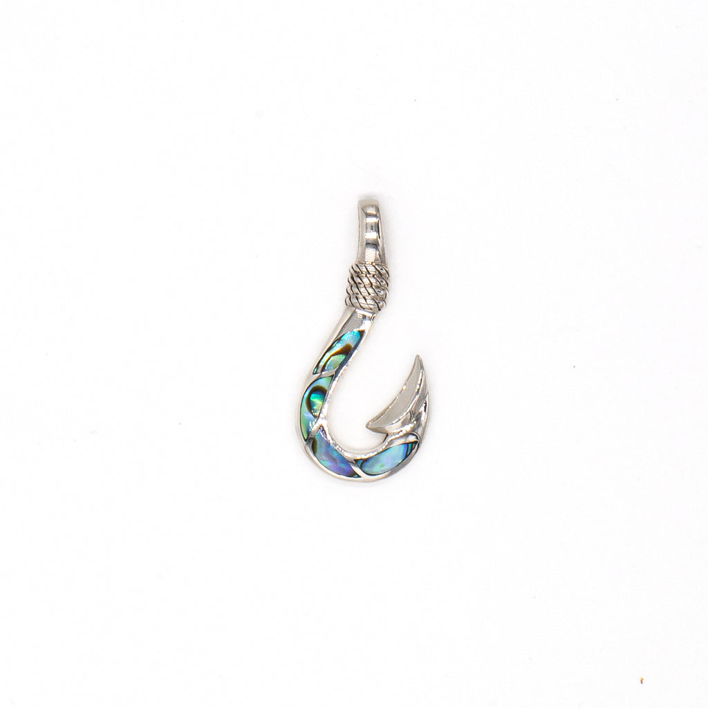 Abalone Shell Fish Hook Pendant In 2 Different Styles