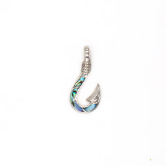 Abalone Shell Fish Hook Pendant In 2 Different Styles