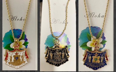 Kingdom Of Hawaii Coat Of Arms Necklace In 3 Colors