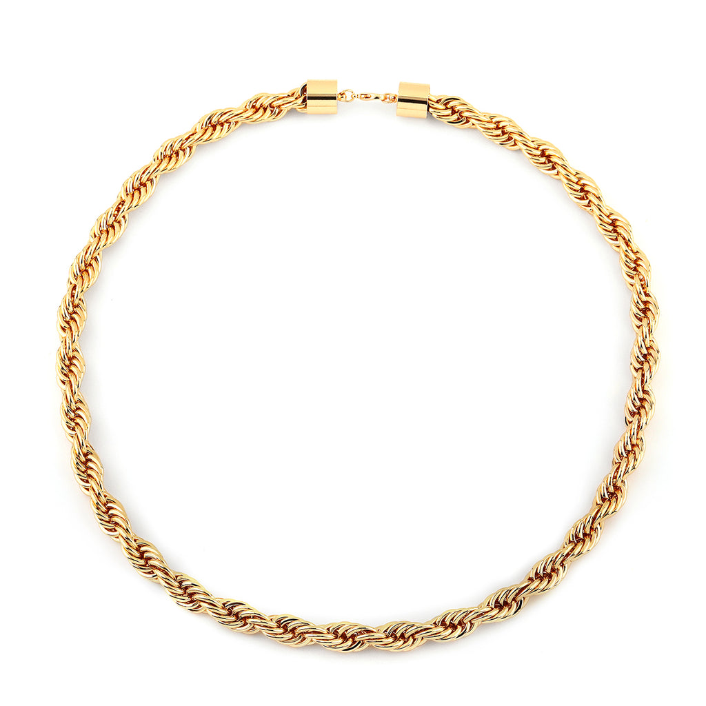 Elegant Twist Gold Plated Rope Chain In Different Sizes