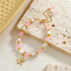 Pearl And Beads Bracelet With Pearls In Different Hawaiian Charms