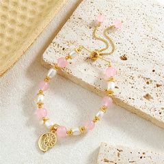 Pearl And Beads Bracelet With Pearls In Different Hawaiian Charms