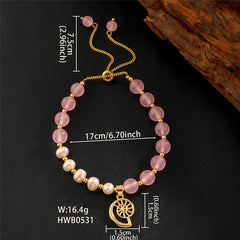 Bracelet With Beads & Pearls In Different Hawaiian Charms