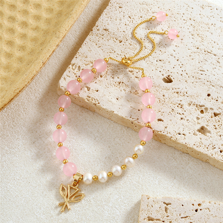 Bracelet With Beads & Pearls In Different Hawaiian Charms