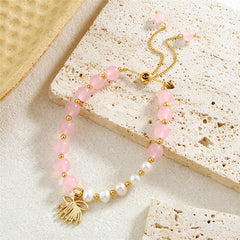 Bracelet With Beads & Pearls In Different Hawaiian Charms