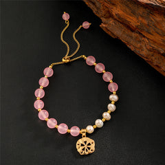 Bracelet With Beads & Pearls In Different Hawaiian Charms