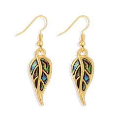 Hawaiian Abalone Leaf Earrings