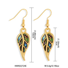 Hawaiian Abalone Leaf Earrings