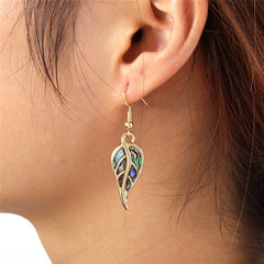 Hawaiian Abalone Leaf Earrings