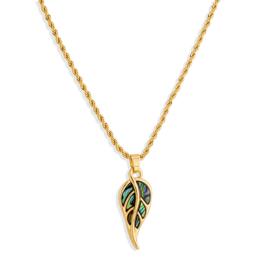 Hawaiian Abalone Leaf Necklace