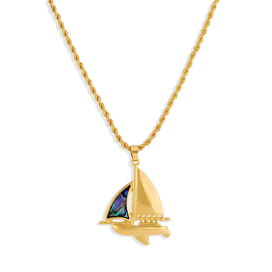 Sailboat With An Abalone Necklace