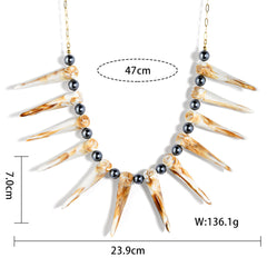 Hawaiian Ula Nifo Necklace In 2 Different Styles With Caramel-White Teeth