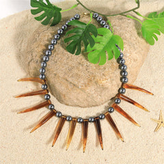 Hawaiian Ula Nifo Necklace In 2 Different Styles With Tiger's Eye Teeth