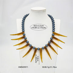 Hawaiian Ula Nifo Necklace In 2 Different Styles With Tiger's Eye Teeth