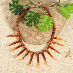 Hawaiian Ula Nifo Necklace In 2 Different Styles With Tiger's Eye Teeth