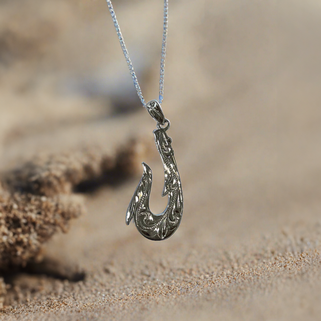 Fish Hook Pendant In 2 Different Styles