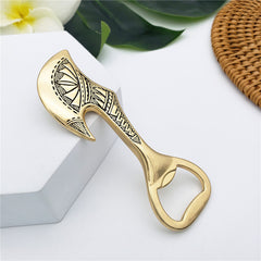 Carved Flamingo Bottle Opener In Silver/Gold