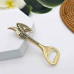 Carved Axe Bottle Opener In Silver/Gold