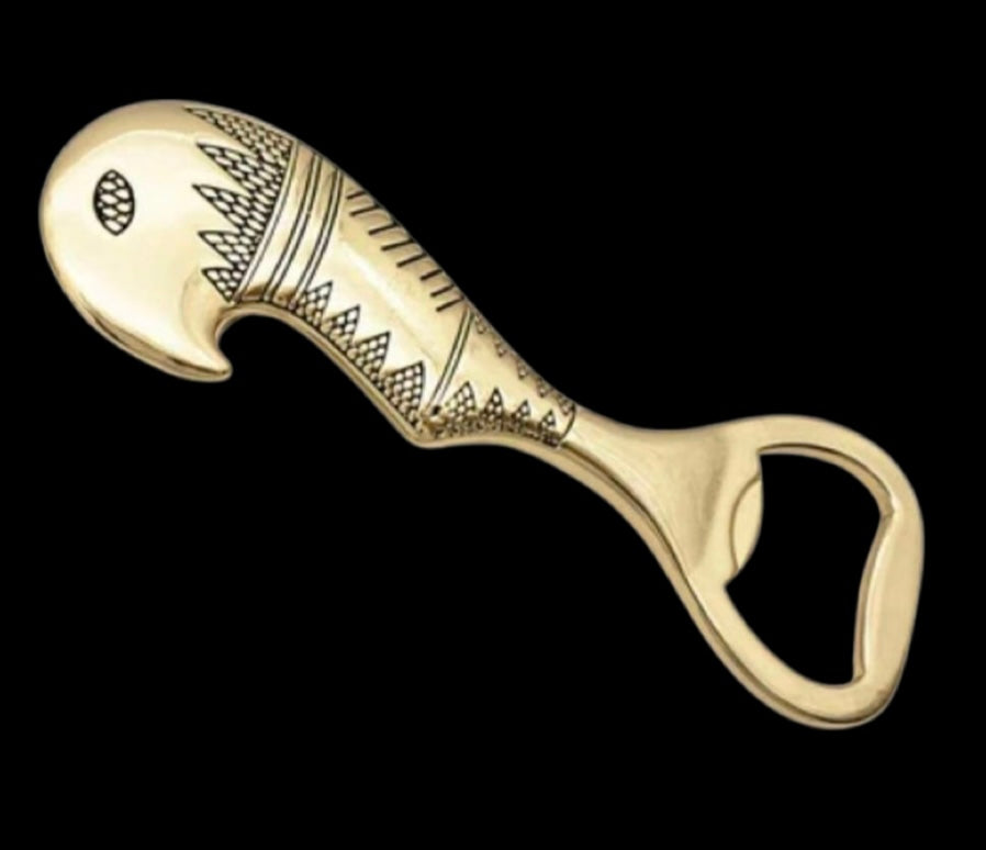 Carved Axe Bottle Opener In Silver/Gold