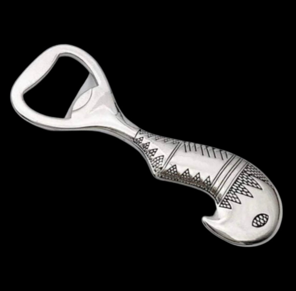 Carved Axe Bottle Opener In Silver/Gold