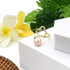 Wavy Ring With A Pearl In Different Styles And Colors