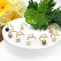 Wavy Ring With A Pearl In Different Styles And Colors