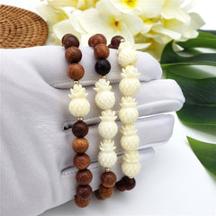 Hawaiian Bracelets In Different Colors With Golden And Ivory Color Beads