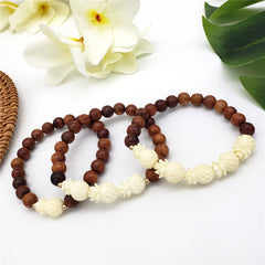 Hawaiian Bracelets In Different Colors With Golden And Ivory Color Beads