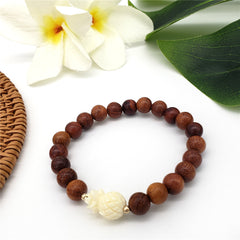 Hawaiian Bracelets In Different Colors With Golden And Ivory Color Beads