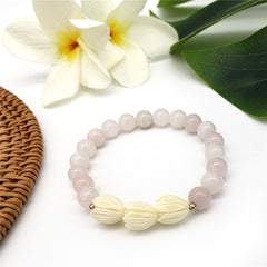 Hawaiian Bracelets In Different Colors With Golden And Ivory Color Beads