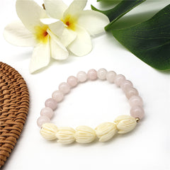 Hawaiian Bracelets In Different Colors With Golden And Ivory Color Beads