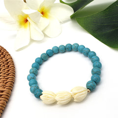 Hawaiian Bracelets In Different Colors With Golden And Ivory Color Beads