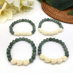 Hawaiian Bracelets In Different Colors With Golden And Ivory Color Beads