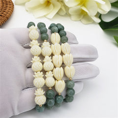 Hawaiian Bracelets In Different Colors With Golden And Ivory Color Beads